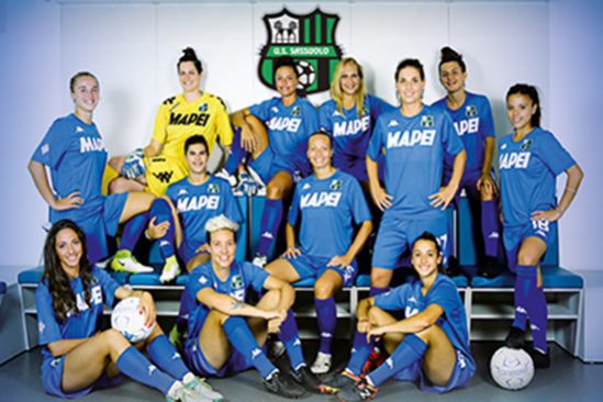 Foto di squadra del Sassuolo calcio femminile