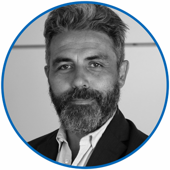 Foto in bianco e nero di Davide Caiti - presidente