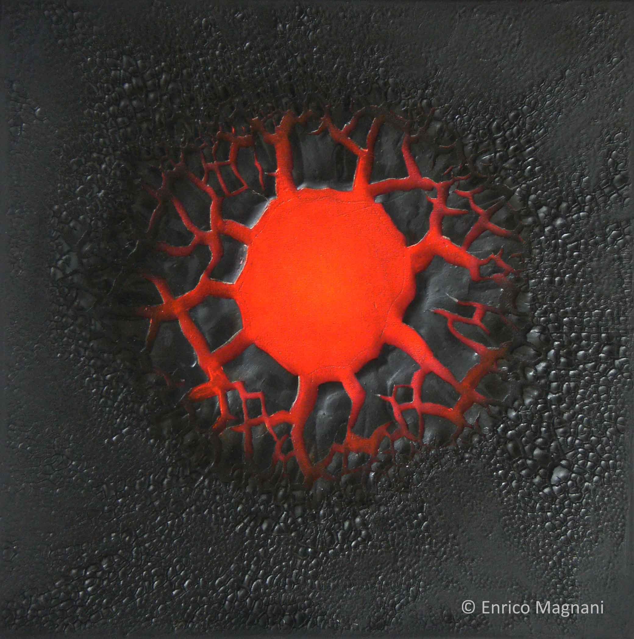 Enrico-Magnani-Study-No.-72-2010-olio-acrilico-smalto-e-argilla-su-tela-cm.-40x40